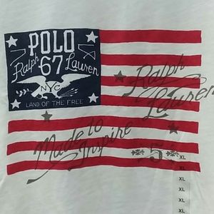 NWT Polo Ralph Lauren XL Patriotic Flag T-Shirt